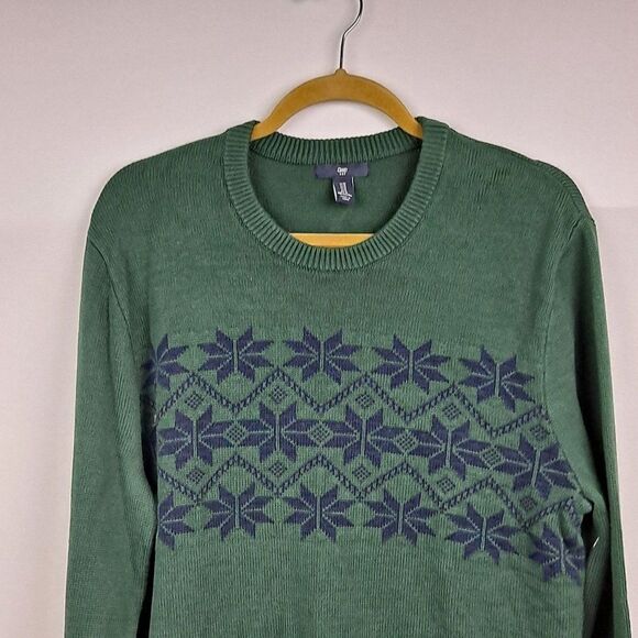 Gap Mens snowflake sweater NWOT - Picture 2 of 10